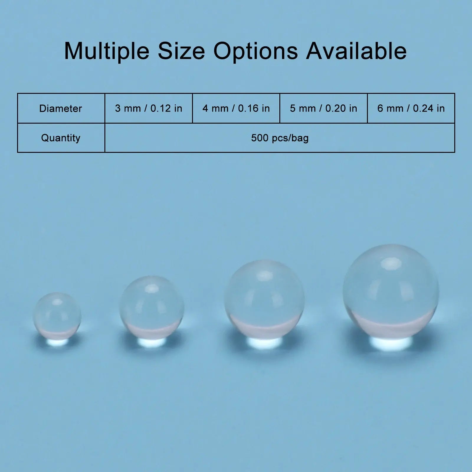 Solid Round Glass Beads for Heating and Boiling Prevention, 500 pack, Diameter 3-6 mm Labasics shop