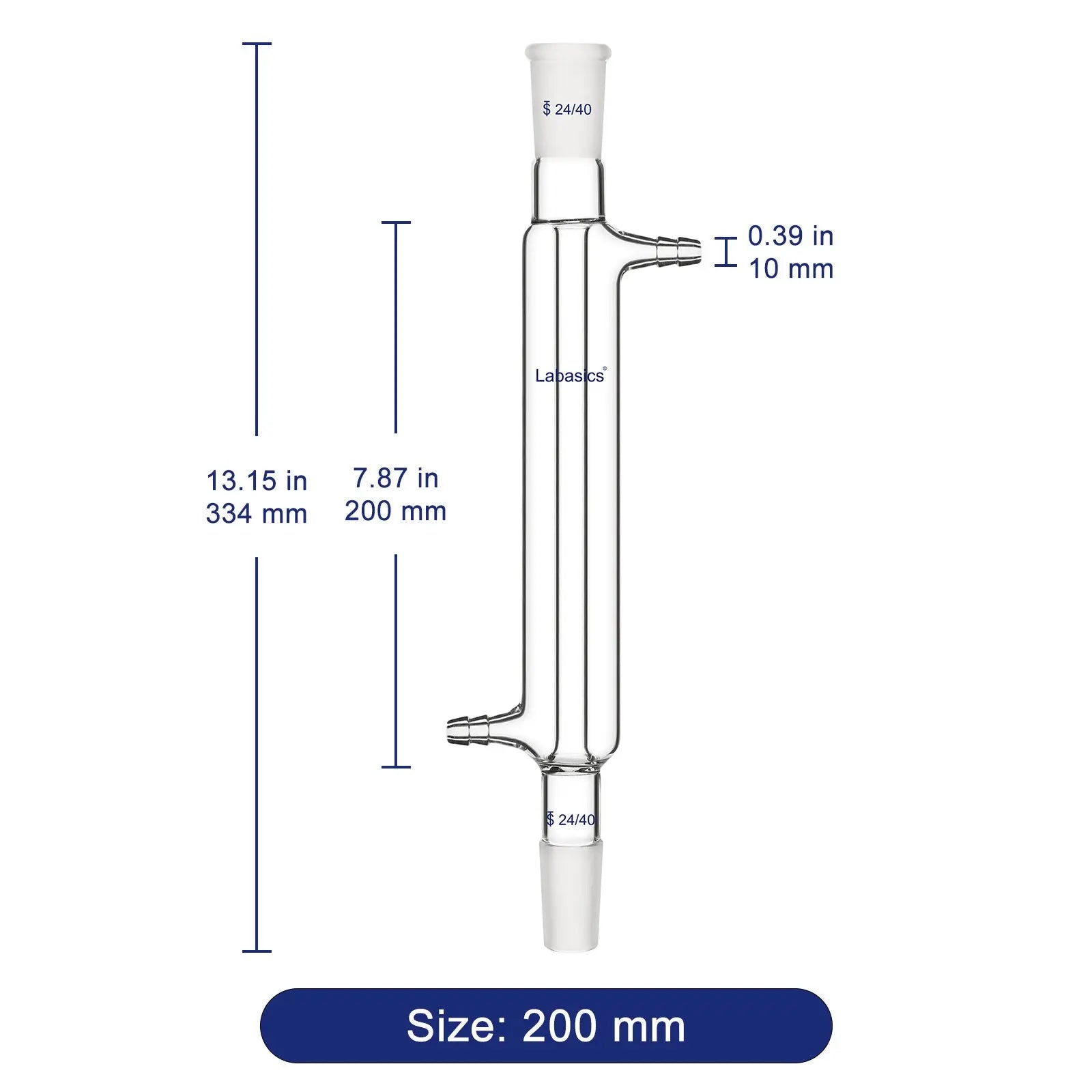 Glass Liebig Condenser, 24/40 Joint Jacket Length Labasics