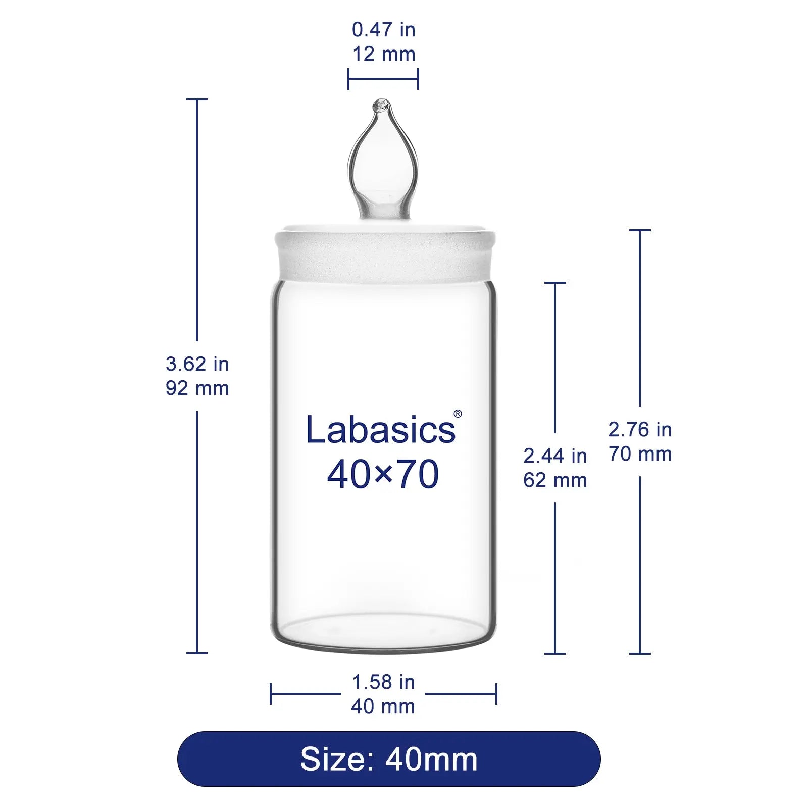Weighing Bottle with Ground Stopper, Diameter 40-70 mm Labasics shop
