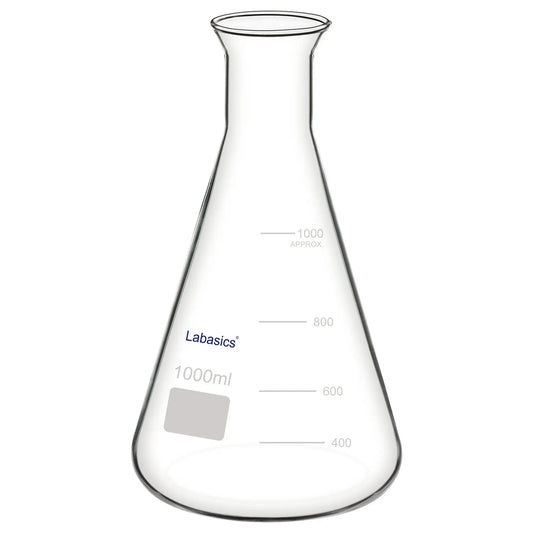 Glass Wide Mouth Erlenmeyer Flask, 250-1000ml Labasics