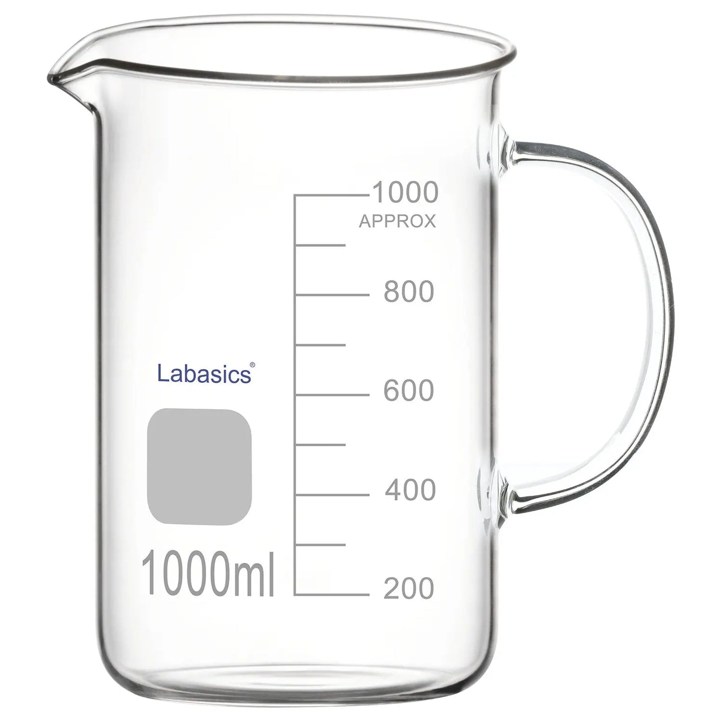 Laboratory Grade Glass Graduated Beaker Labasics