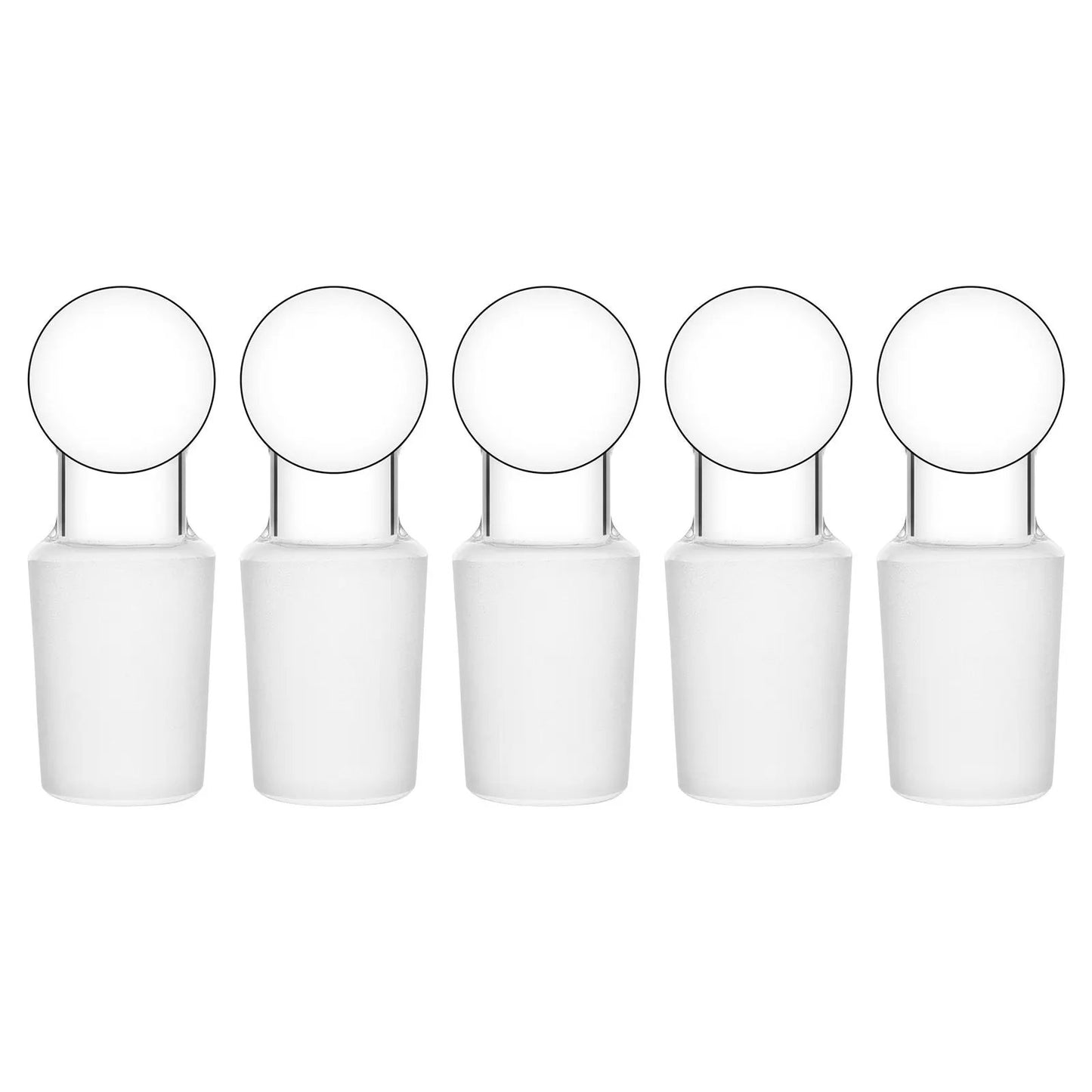 Glass Solid Stopper, Penny Head, 5 Pack Labasics