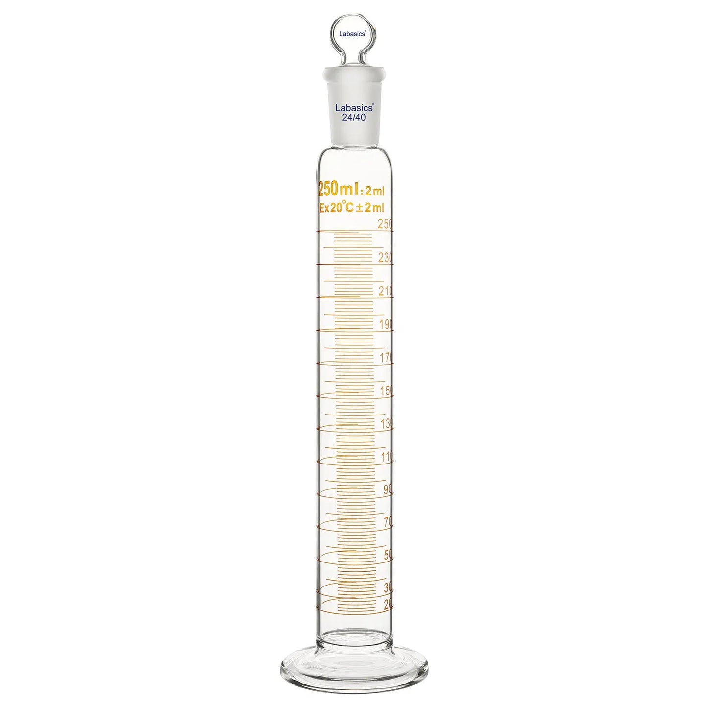 Graduated Cylinder with Stopper, 250ml Labasics