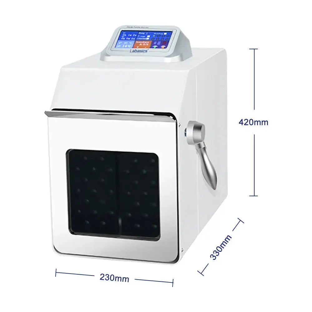 Dimension chart of Digital Homogenizer with LCD Screen and Smart Control System