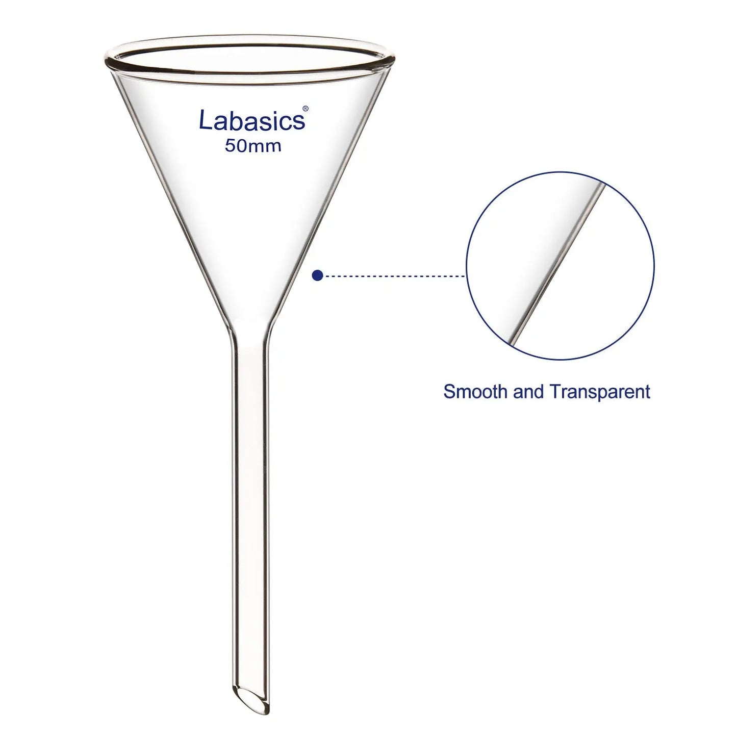 Glass Funnel, Short Stem, 2 Packs Labasics