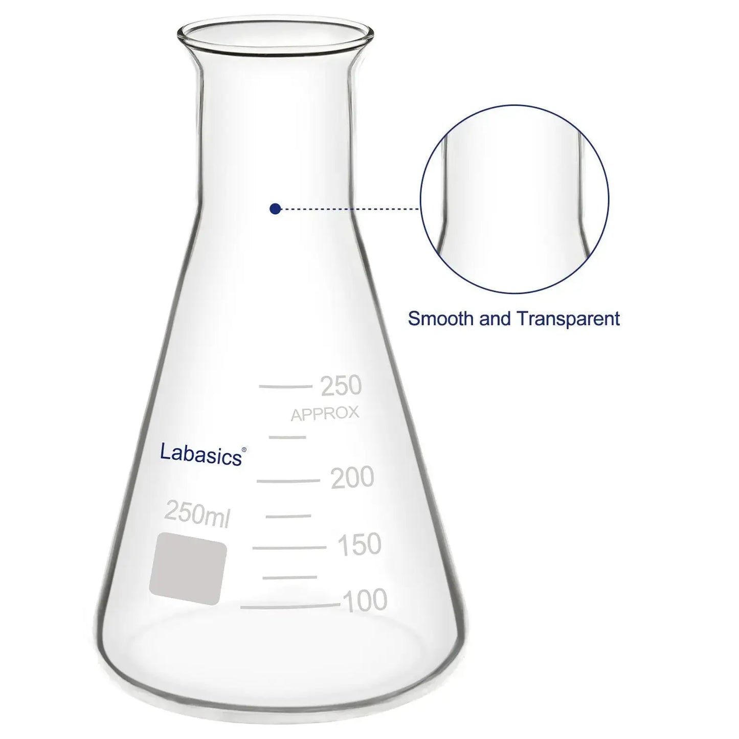 Glass Wide Mouth Erlenmeyer Flask Labasics