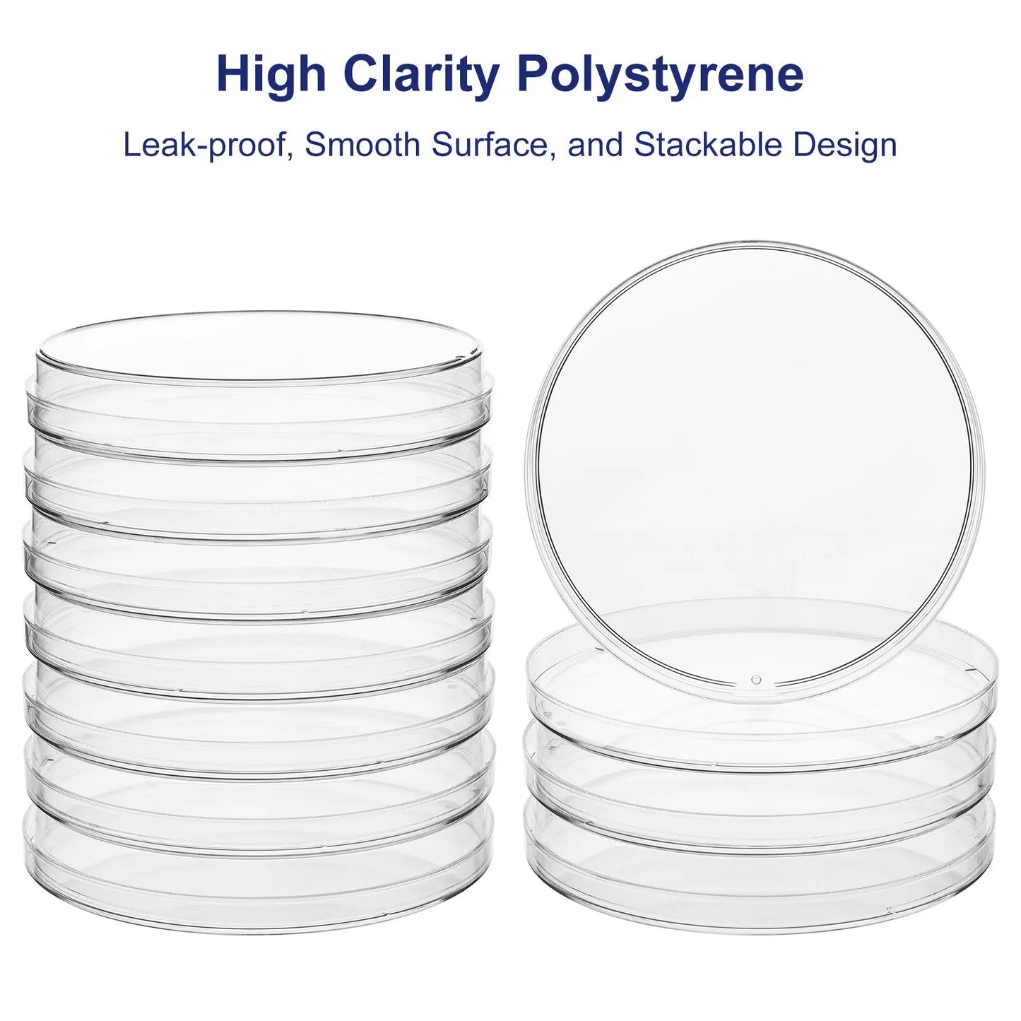 Plastic Petri Dishes, 10 Packs, 1-4 Compartments Labasics
