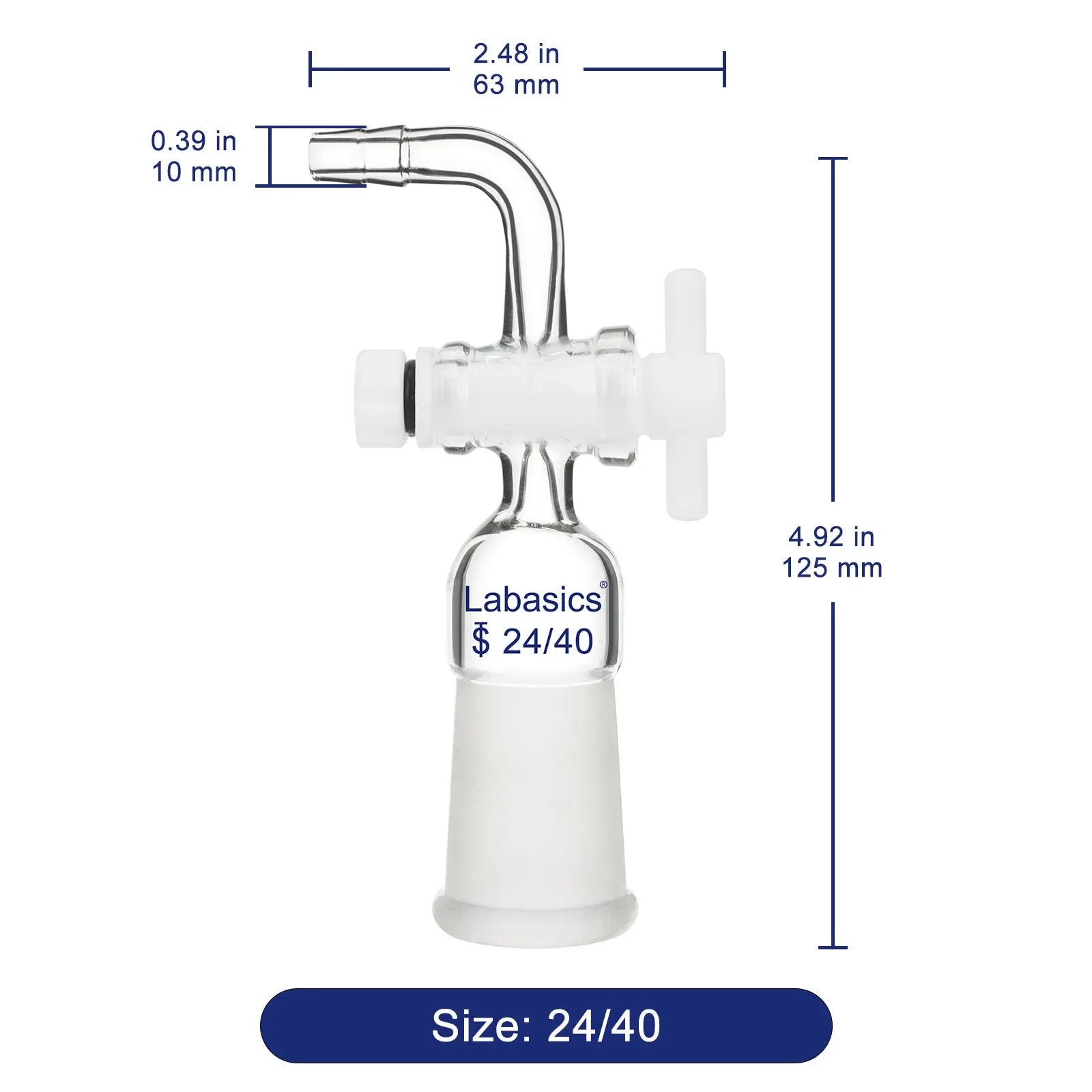 Vacuum Flow Control Adapter, Bent Hose Connection Labasics shop
