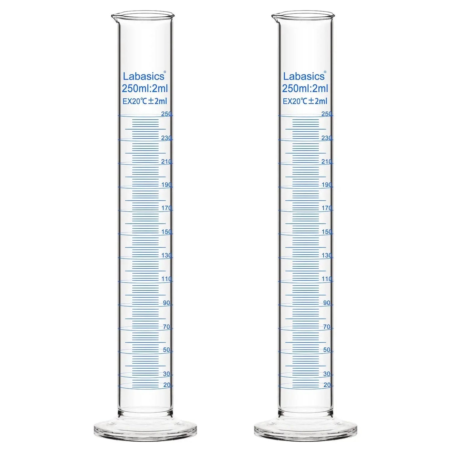 Measuring Cylinder, 10-250 mL, 2 Packs Labasics