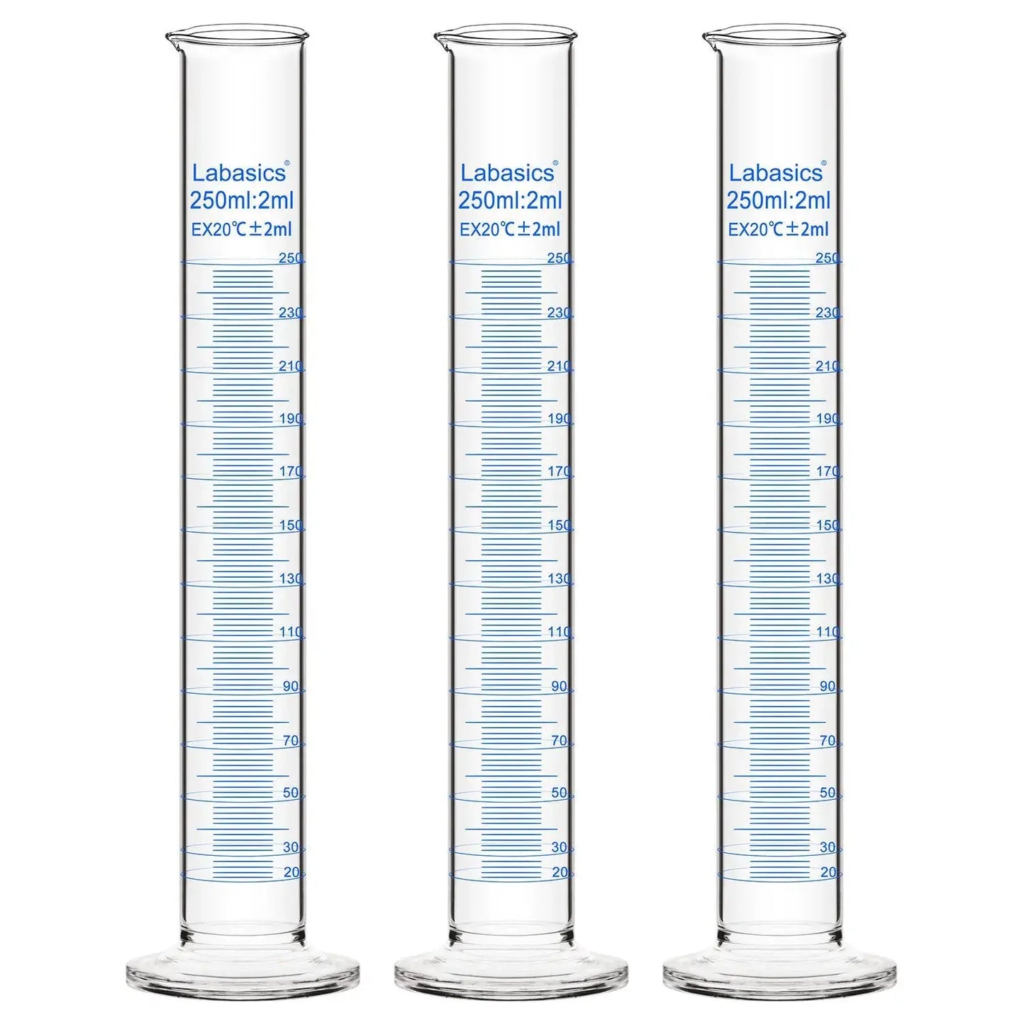 Measuring Cylinder, 10-250 mL, 3 Packs Labasics