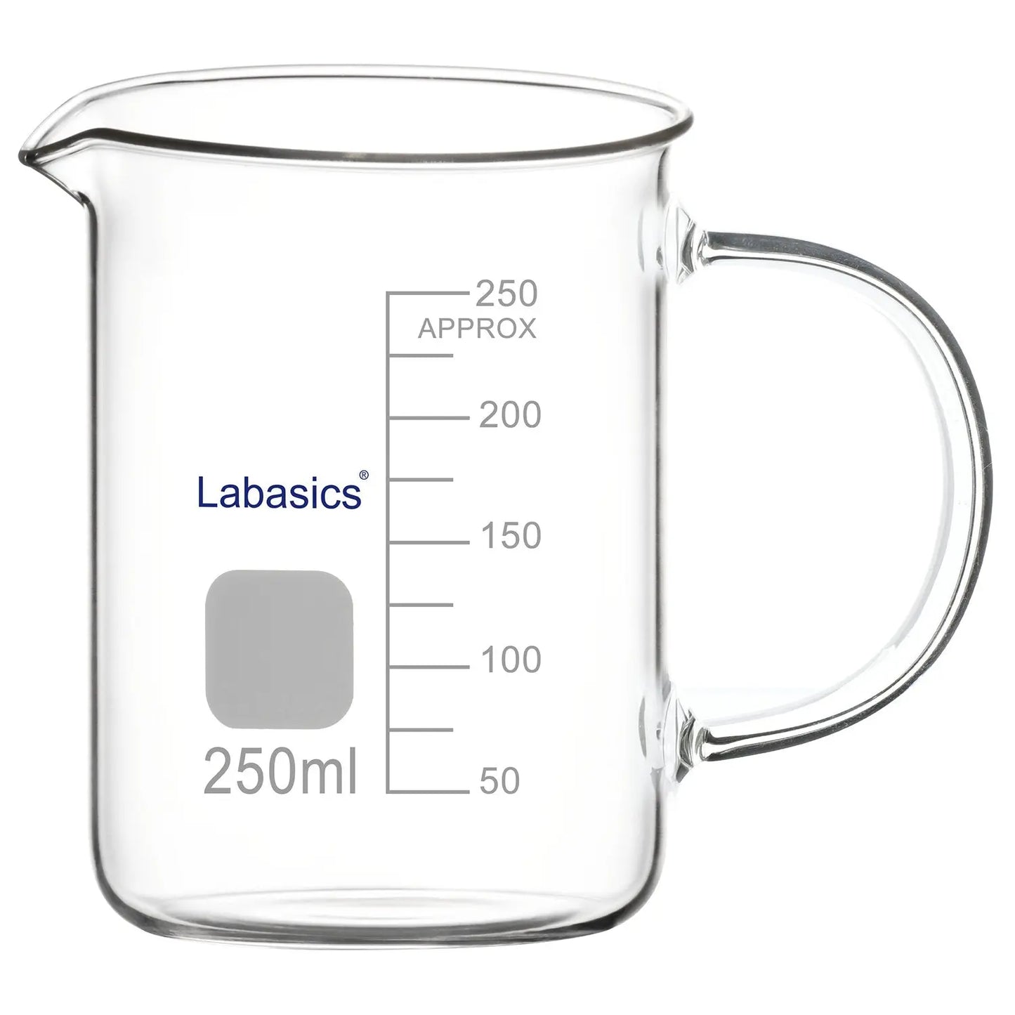 Laboratory Grade Glass Graduated Beaker Labasics