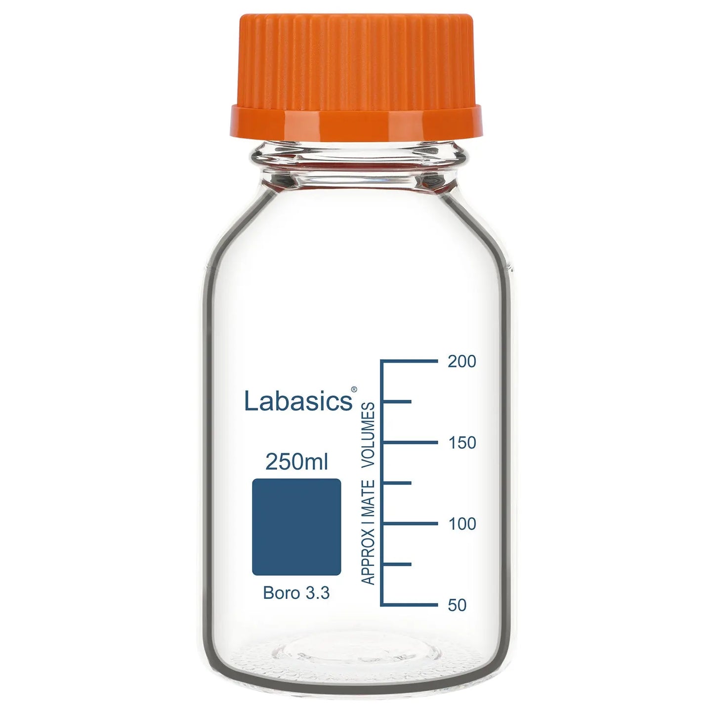 Transparent Media Storage Bottle, Borosilicate Glass, 250–2000 mL Labasics Shop