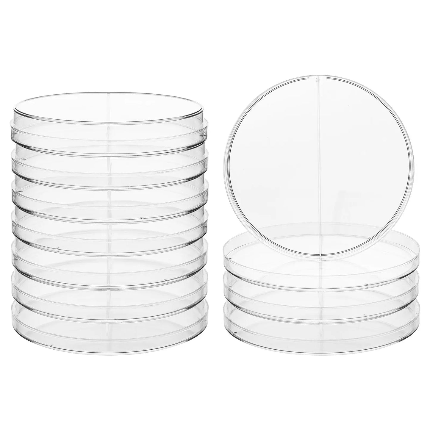 Plastic Petri Dishes, 10 Packs, 1-4 Compartments Labasics