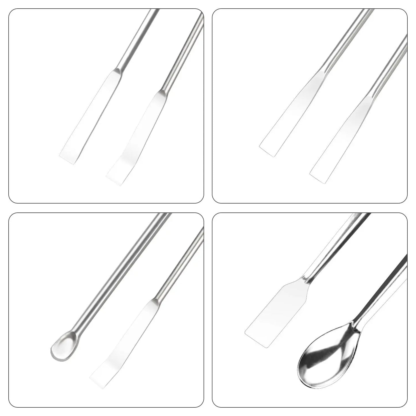10 Pcs Lab Micro Spoon and Spatula Set Labasics
