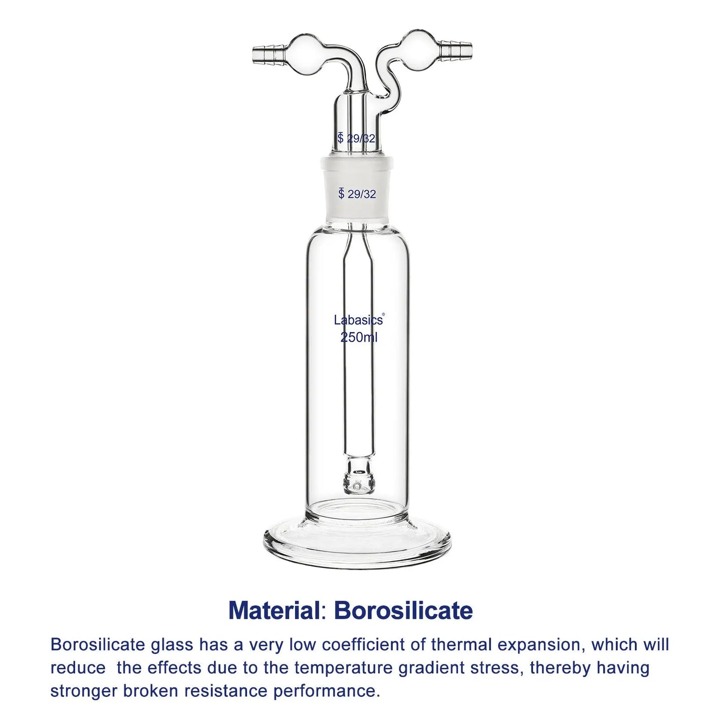 Drechsel Gas Washing Bottle Labasics