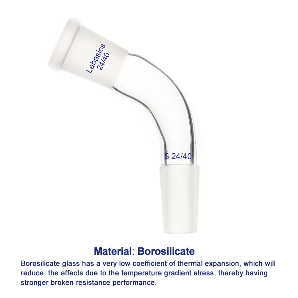 Glass Distillation Adapter, 105 Degree Bent, 1 Pack Labasics