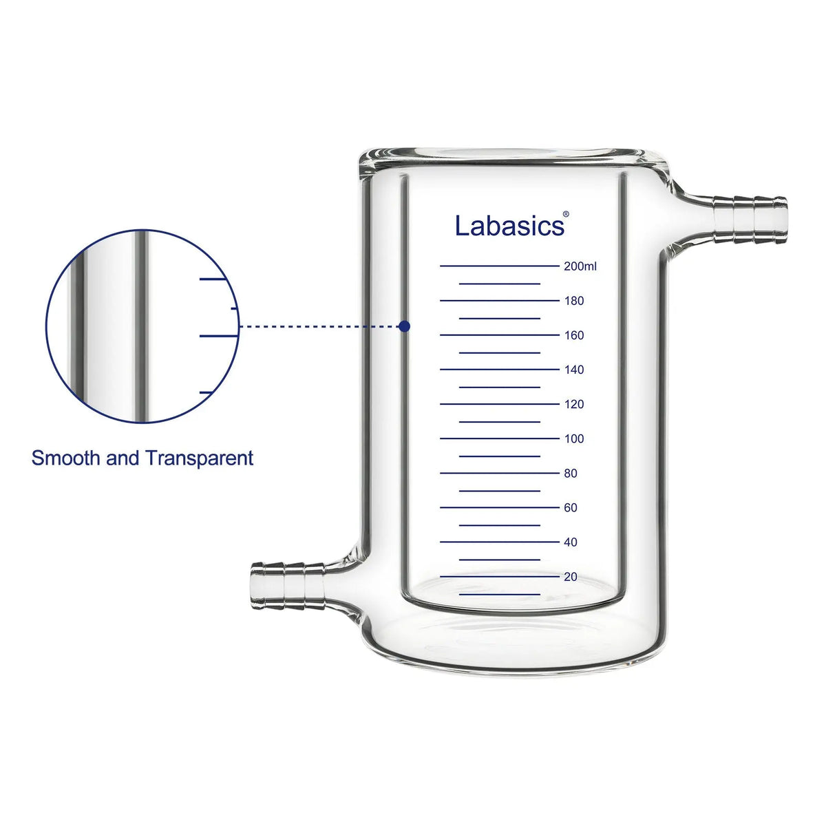 Jacketed Beaker for Thermal Control, 200 ml Labasics