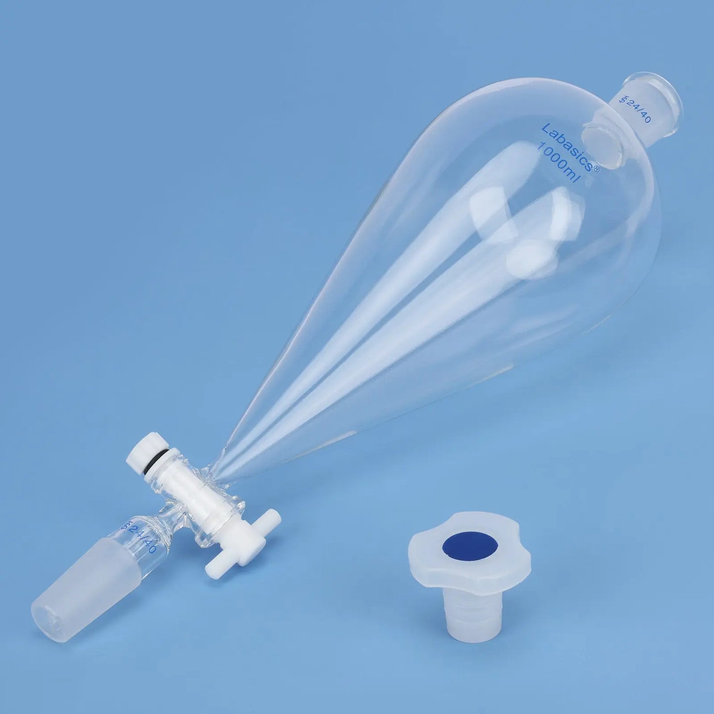 Conical Separatory Funnel, Two 24/40 Joints, 60-250ml Labasics shop