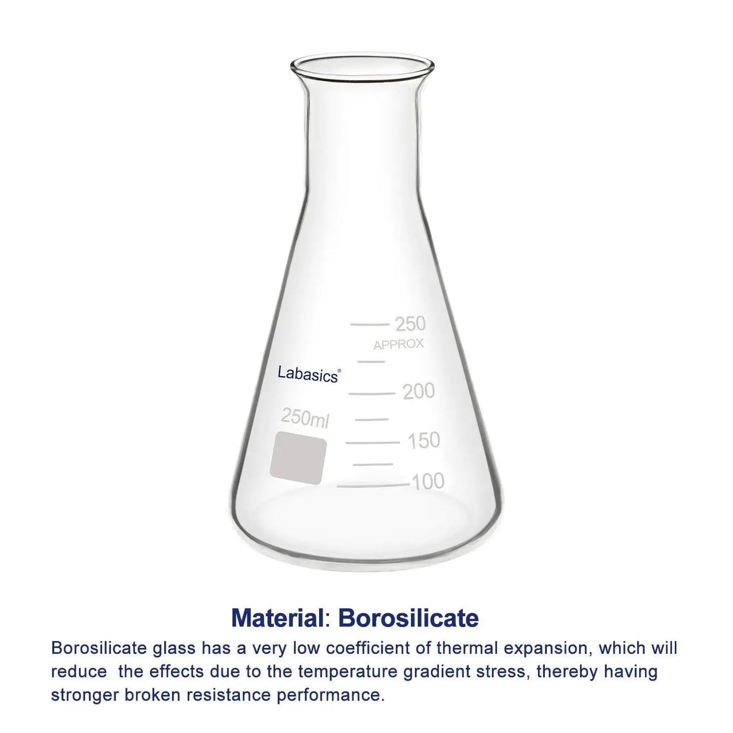 Glass Wide Mouth Erlenmeyer Flask Labasics