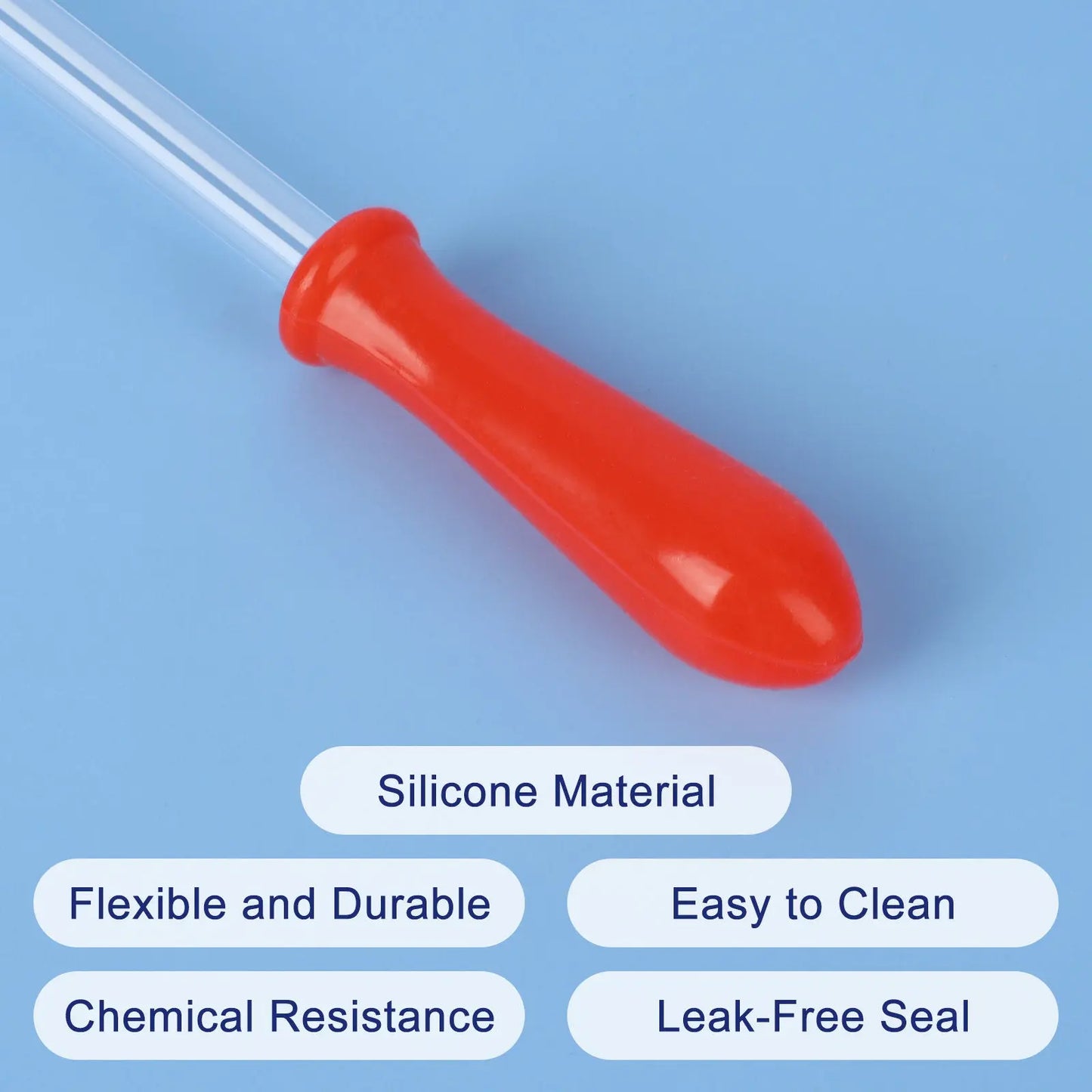 Red Silicone Pipette Caps, 10 Pack Labasics shop