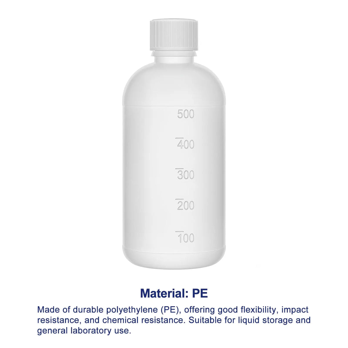 HDPE material used for the plastic reagent bottle for laboratory reagent storage
