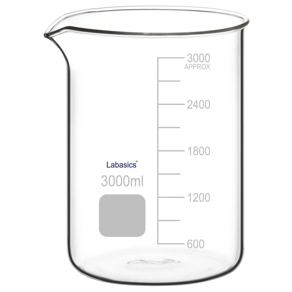 Glass Beaker with Pouring Spout, 25-5000 ml Labasics