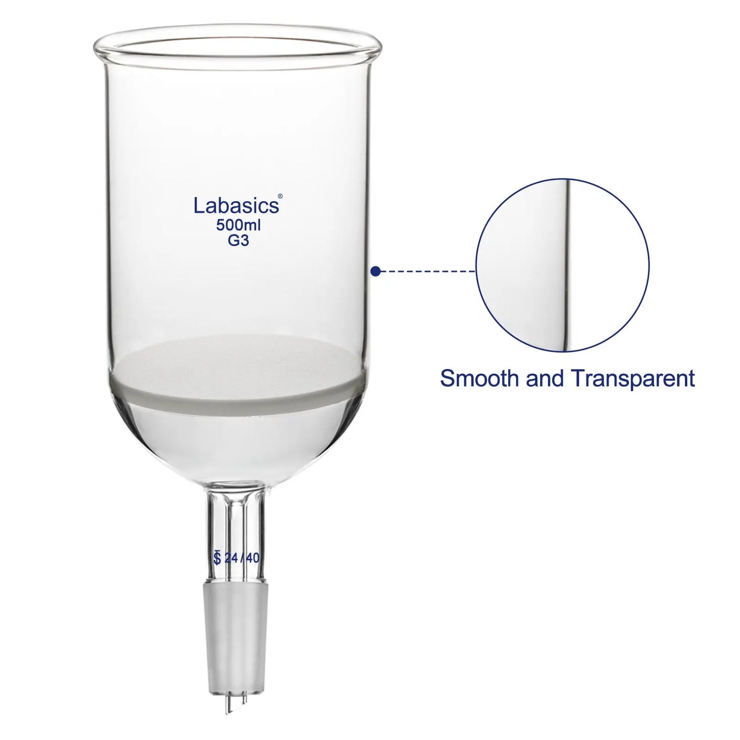 Glass Buchner Filtering Funnel with Fine Frit G3 Labasics