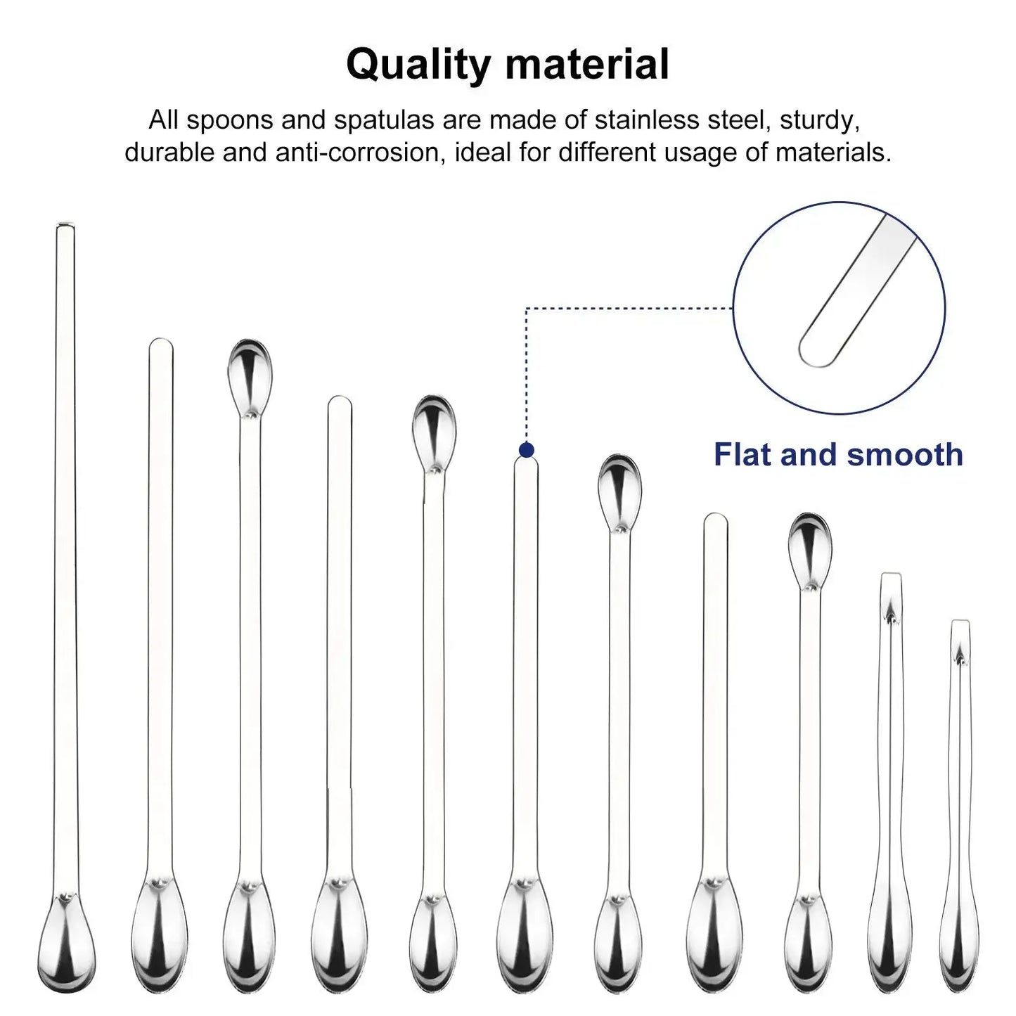 11 Pcs Lab Micro Spoon and Spatula Set Labasics