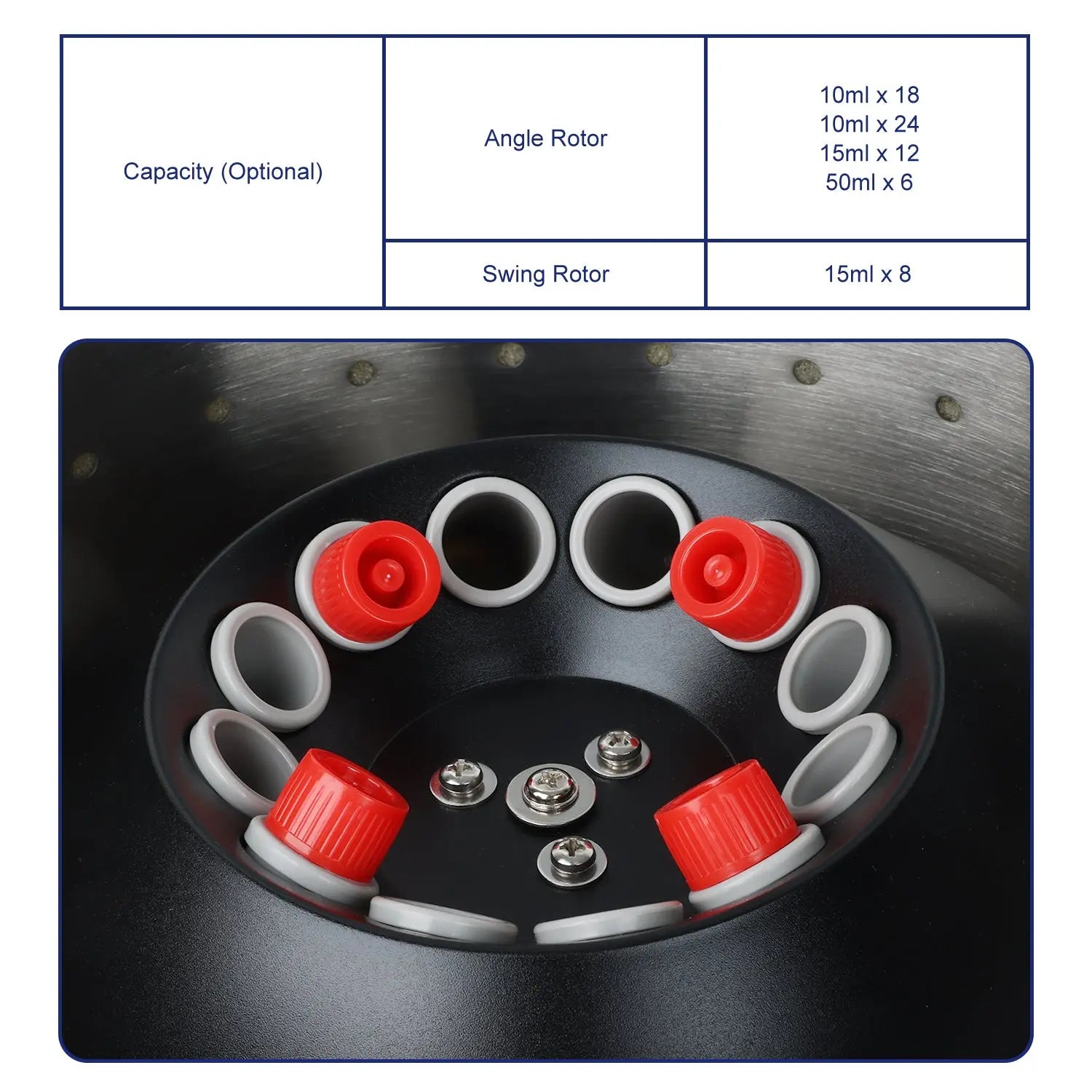 Low-Speed Digital Centrifuge, 4000 RPM Max Speed, 2400xg Max Centrifugal Force, Angle/Swing Rotor Labasics