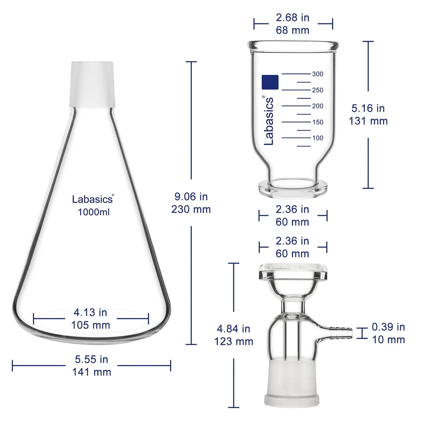 Vacuum Filtration Apparatus, 500-2000 ml Labasics