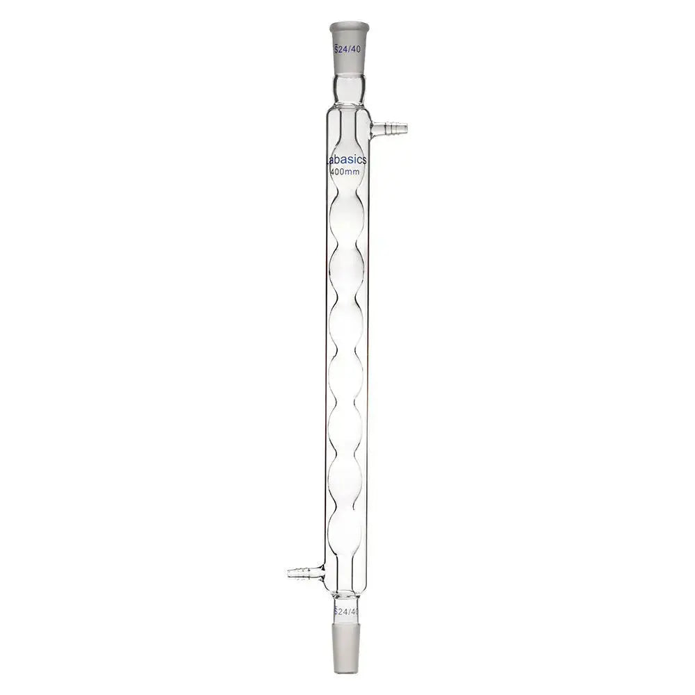 Allihn condenser, 400 mm jacket length, borosilicate glass, 24/40 joints, multi-bulb condenser for improved heat exchange in distillation