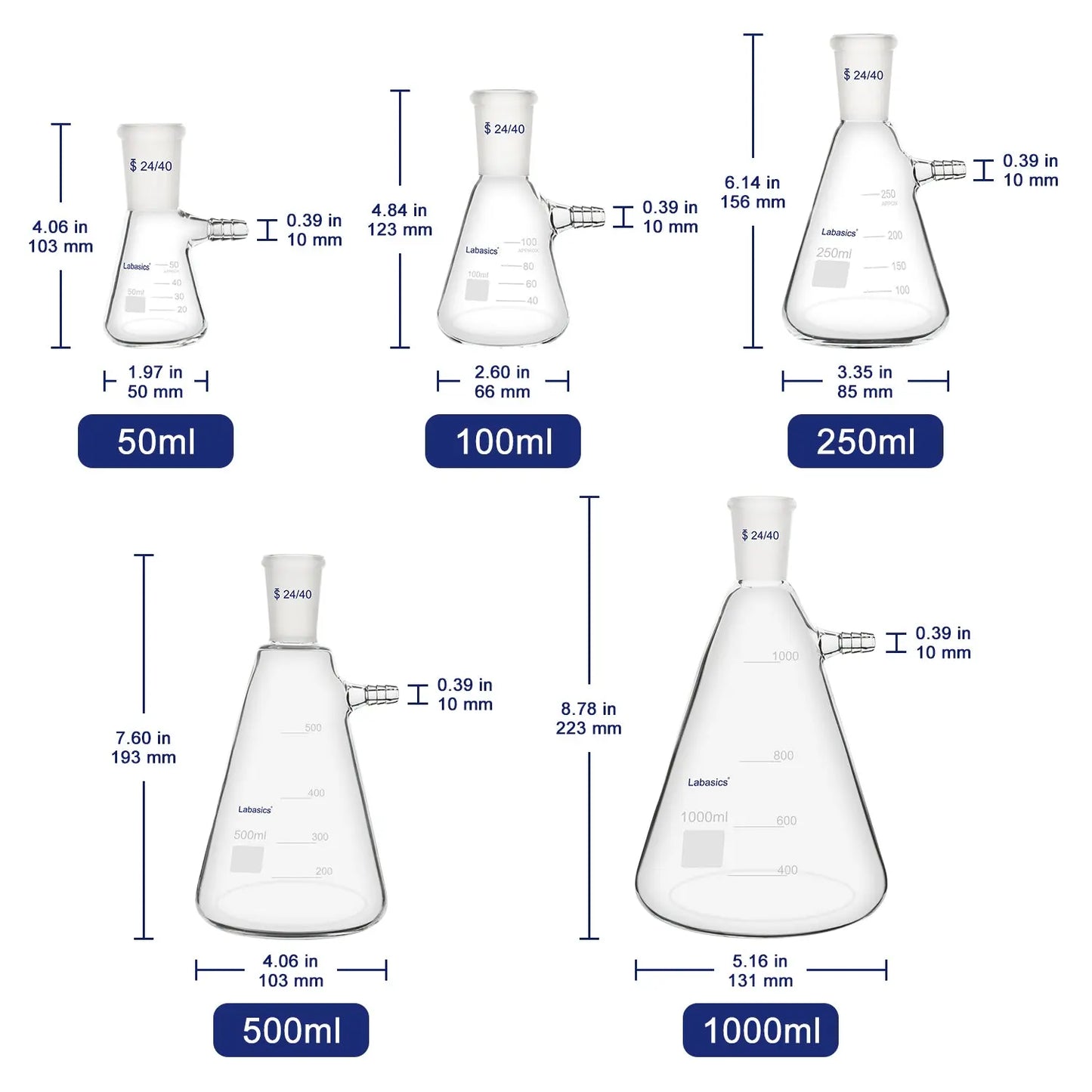 Borosilicate Glass Filter Flask Labasics