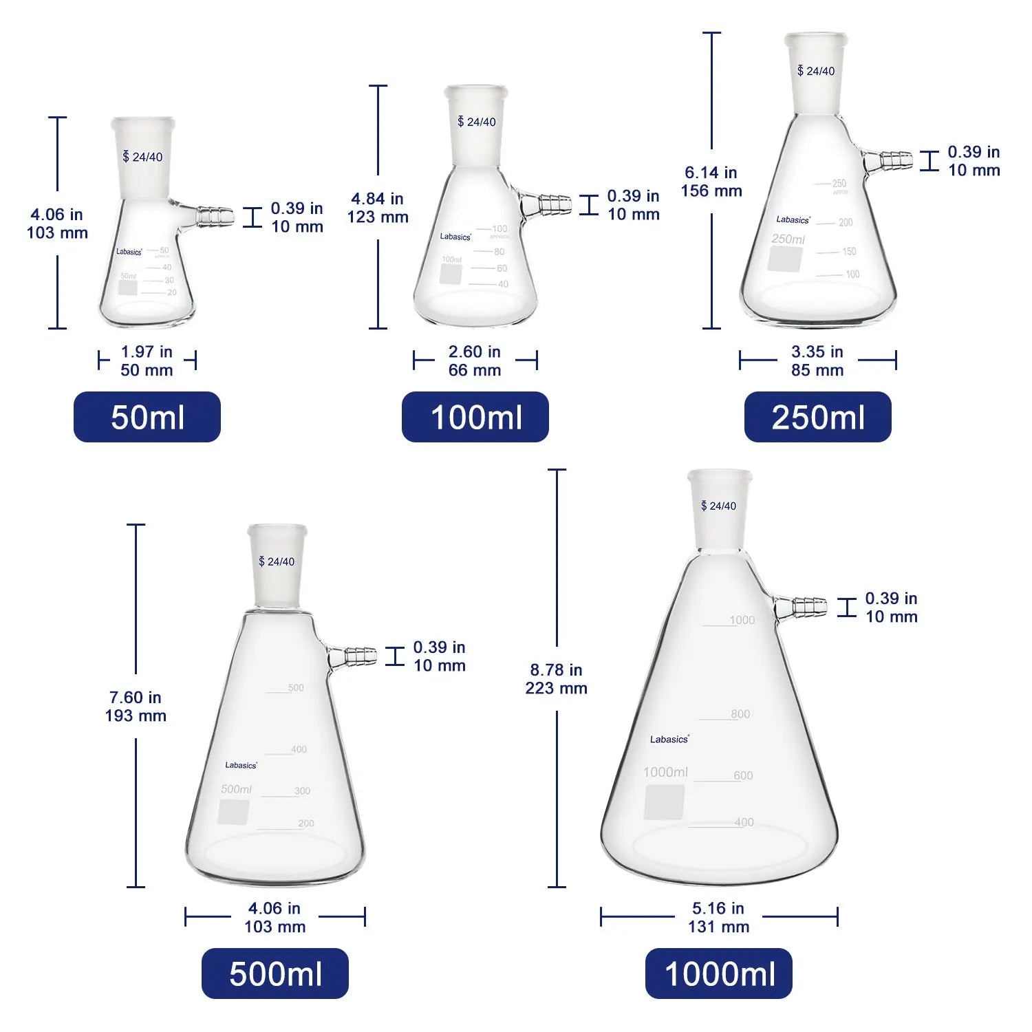 Borosilicate Glass Filter Flask Labasics