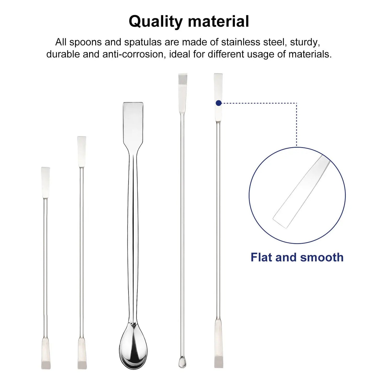 10 Pcs Lab Micro Spoon and Spatula Set Labasics