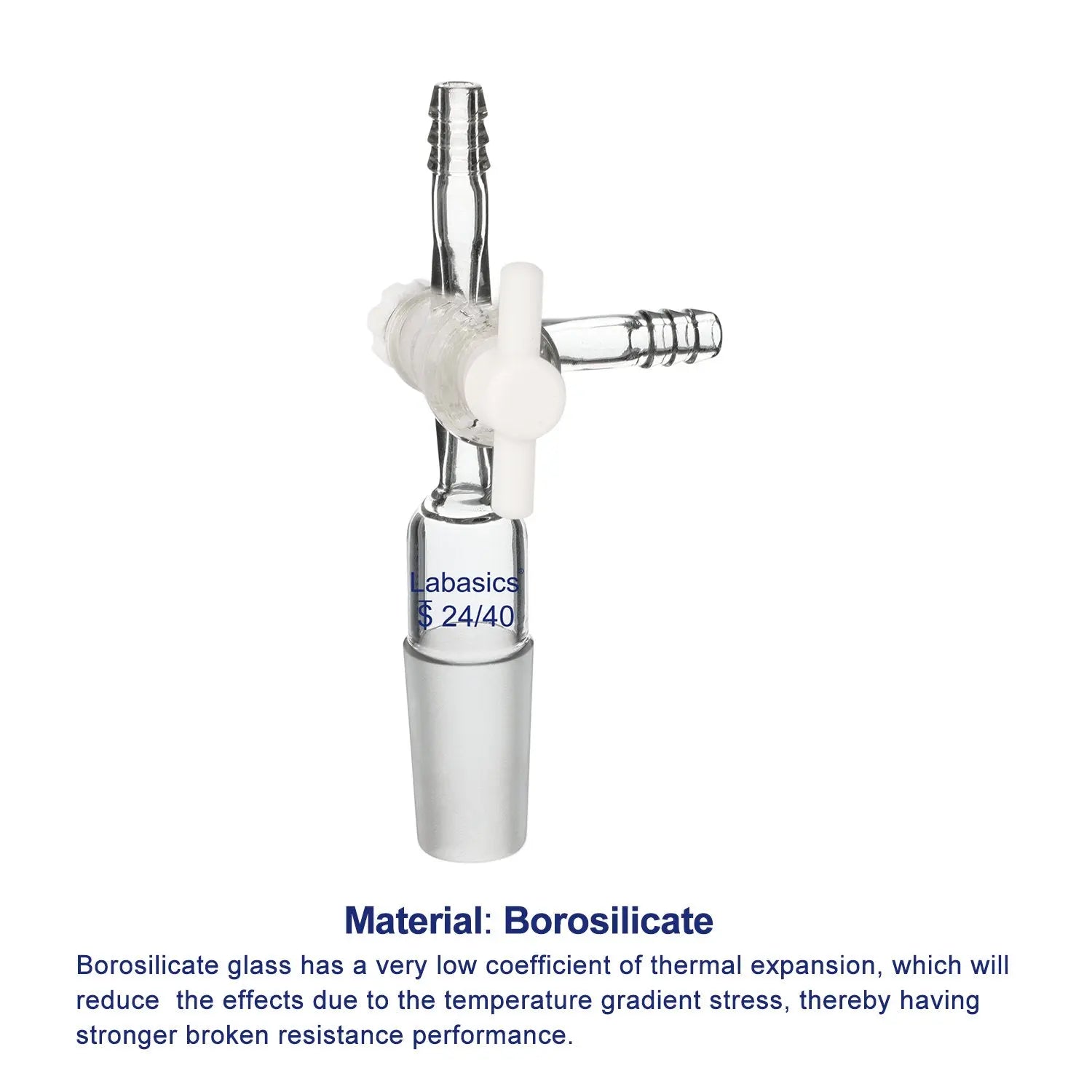 Vacuum Glass 3 Way Flow Control Adapter Labasics