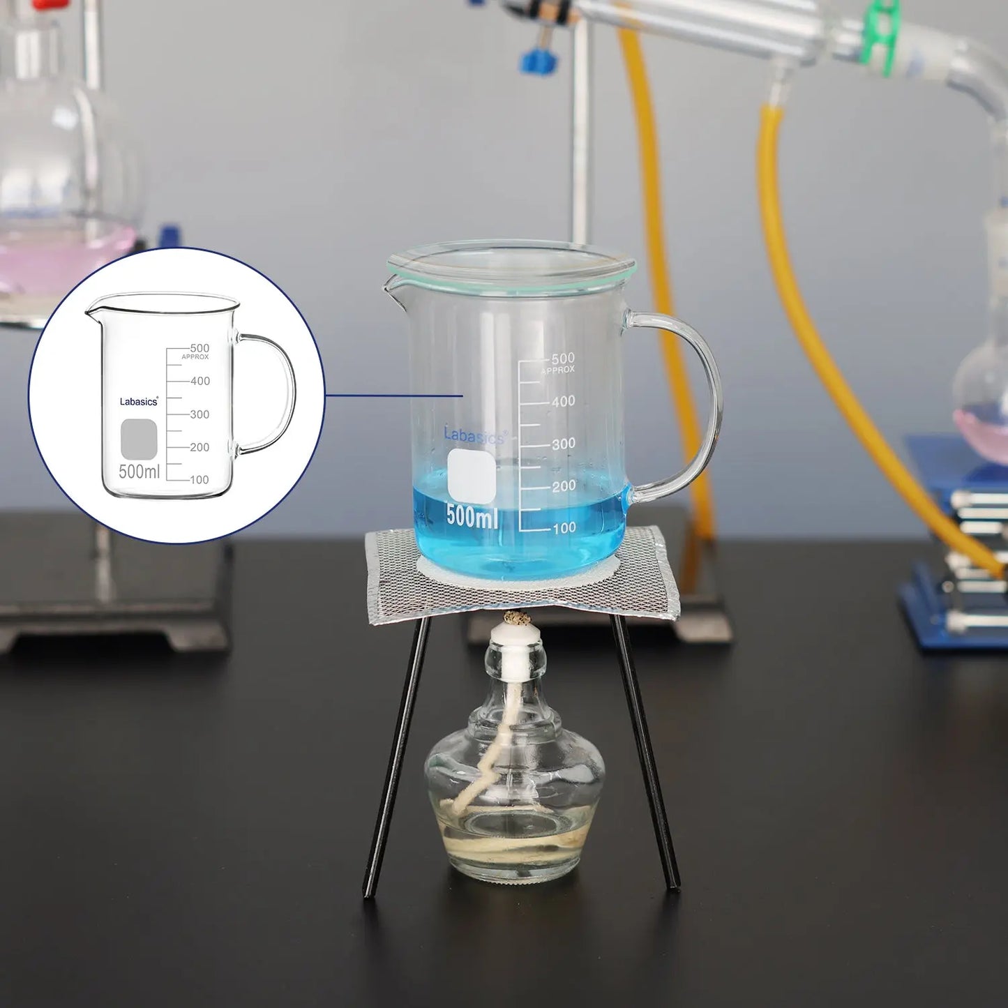 Laboratory Grade Glass Graduated Beaker Labasics