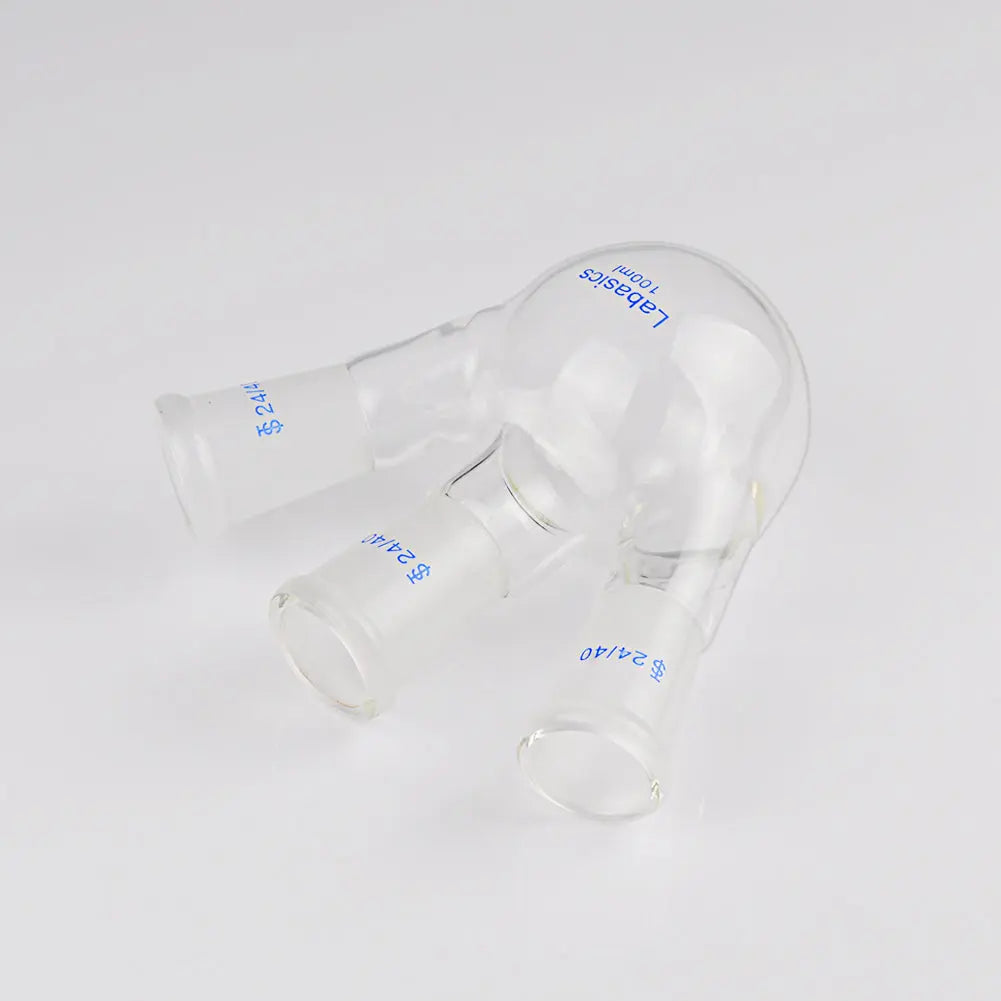 3 Neck Round Bottom Flask, 24/40 Center and Side Standard Taper Outer Joint, 50-2000 mL Labasics