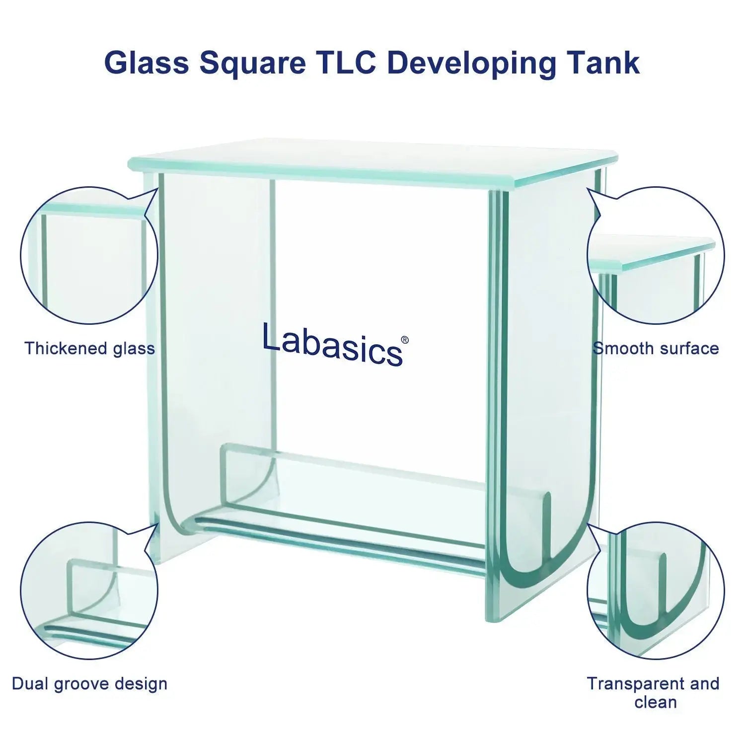 Glass Square TLC Developing Tank Labasics