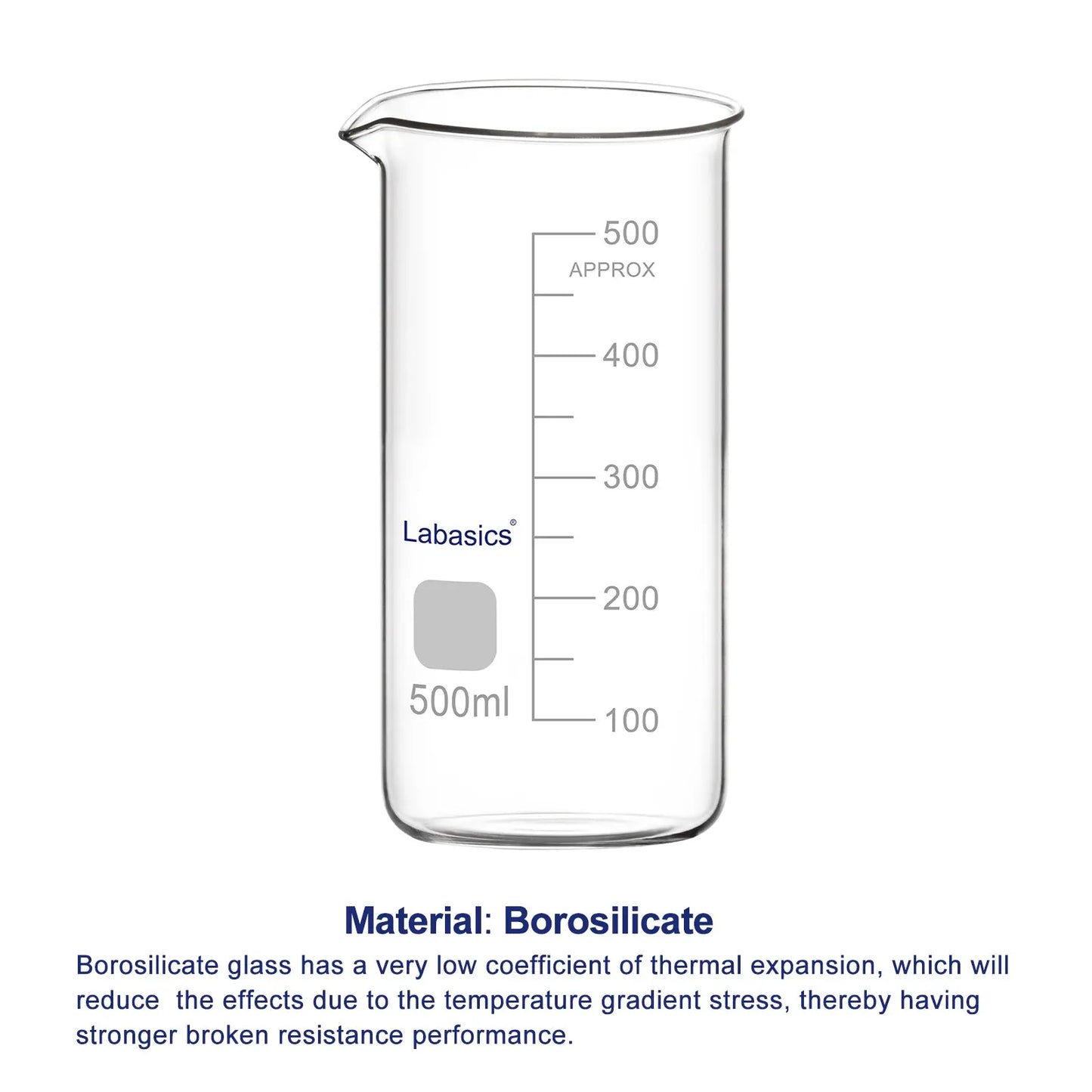 Tall Beaker with Pouring Spout, 50-500 ml Labasics shop