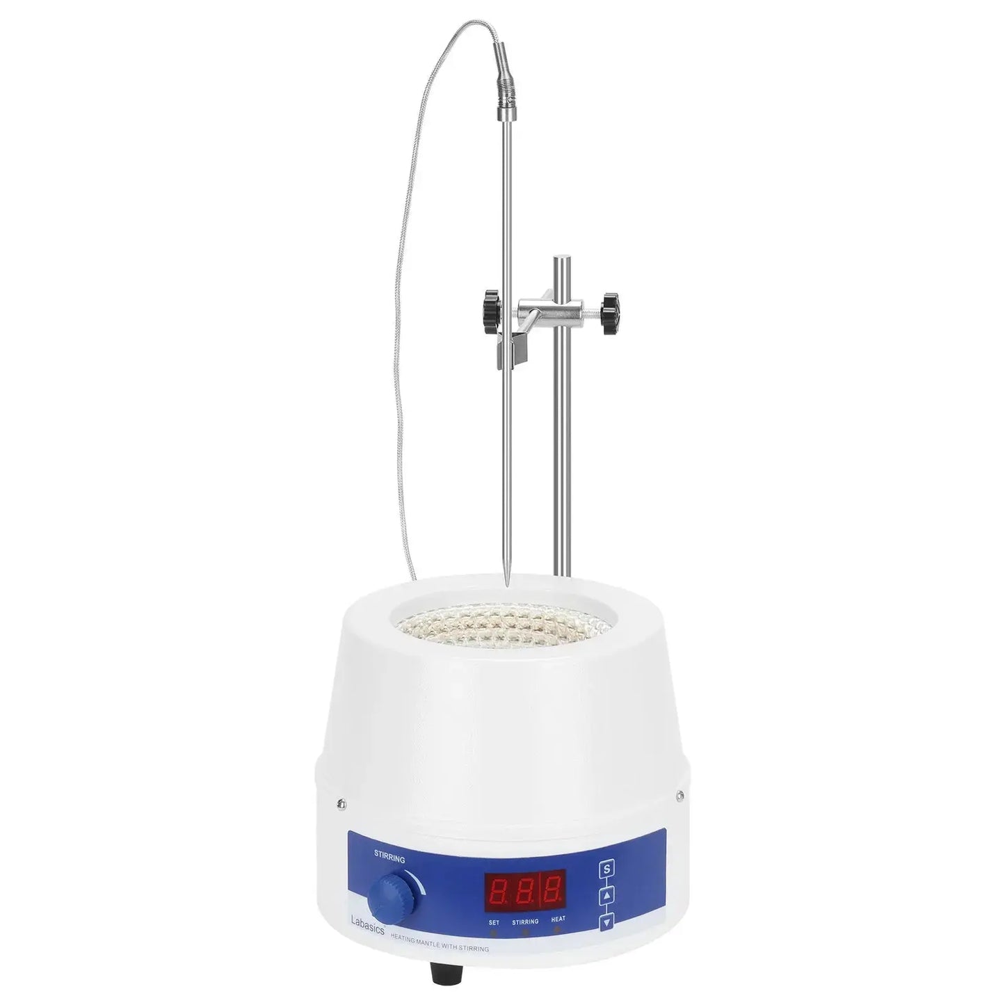 Digital Magnetic Stirring Heating Mantle with Temperature Probe, 250-1000 mL, RT-300°C, 20-1200 RPM Labasics