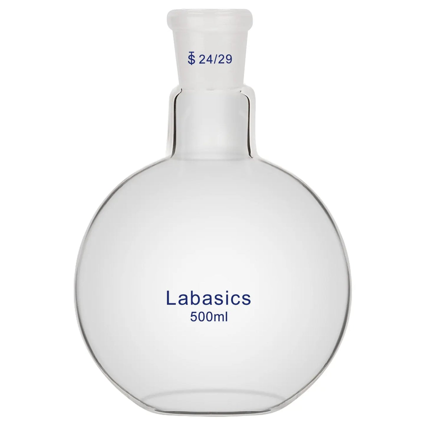 Single Neck Glass Flat Bottom Boiling Flask, 24/29 Standard Joint Labasics