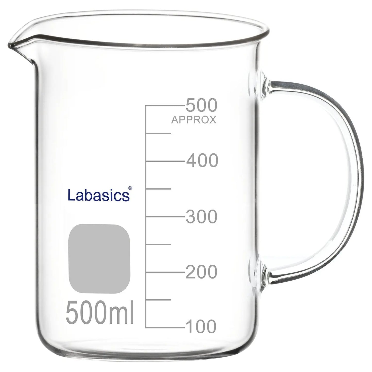 Laboratory Grade Glass Graduated Beaker Labasics