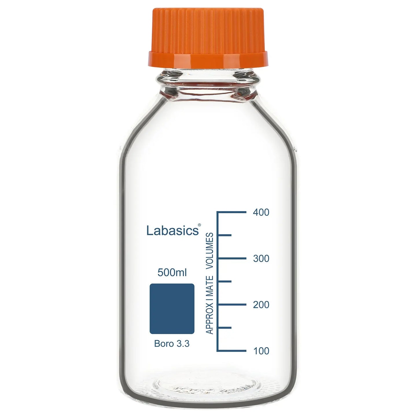 Transparent Media Storage Bottle, Borosilicate Glass, 250–2000 mL Labasics Shop