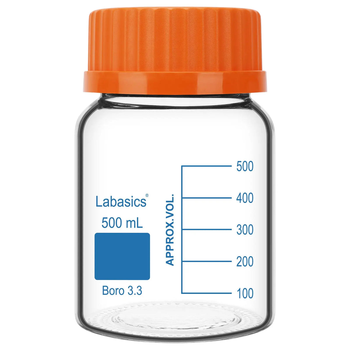 Borosilicate Glass Media Storage Bottle with GL80 Screw Cap 500 mL