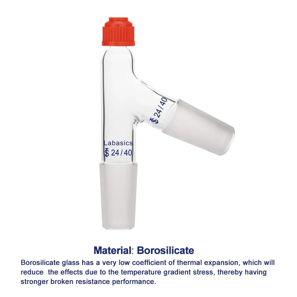 3 Way Distilling Thermometer Adapter, 24/40 Joints Labasics
