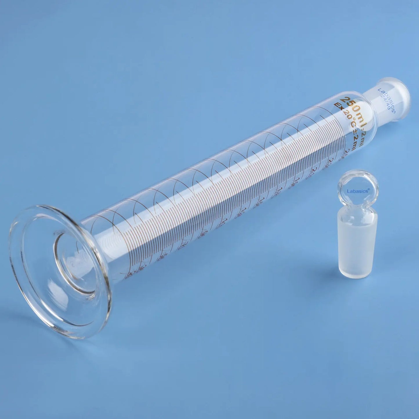 Graduated Cylinder with Stopper, 250ml Labasics