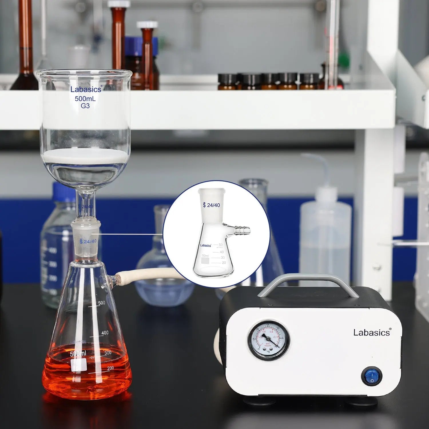 Borosilicate Glass Filter Flask Labasics