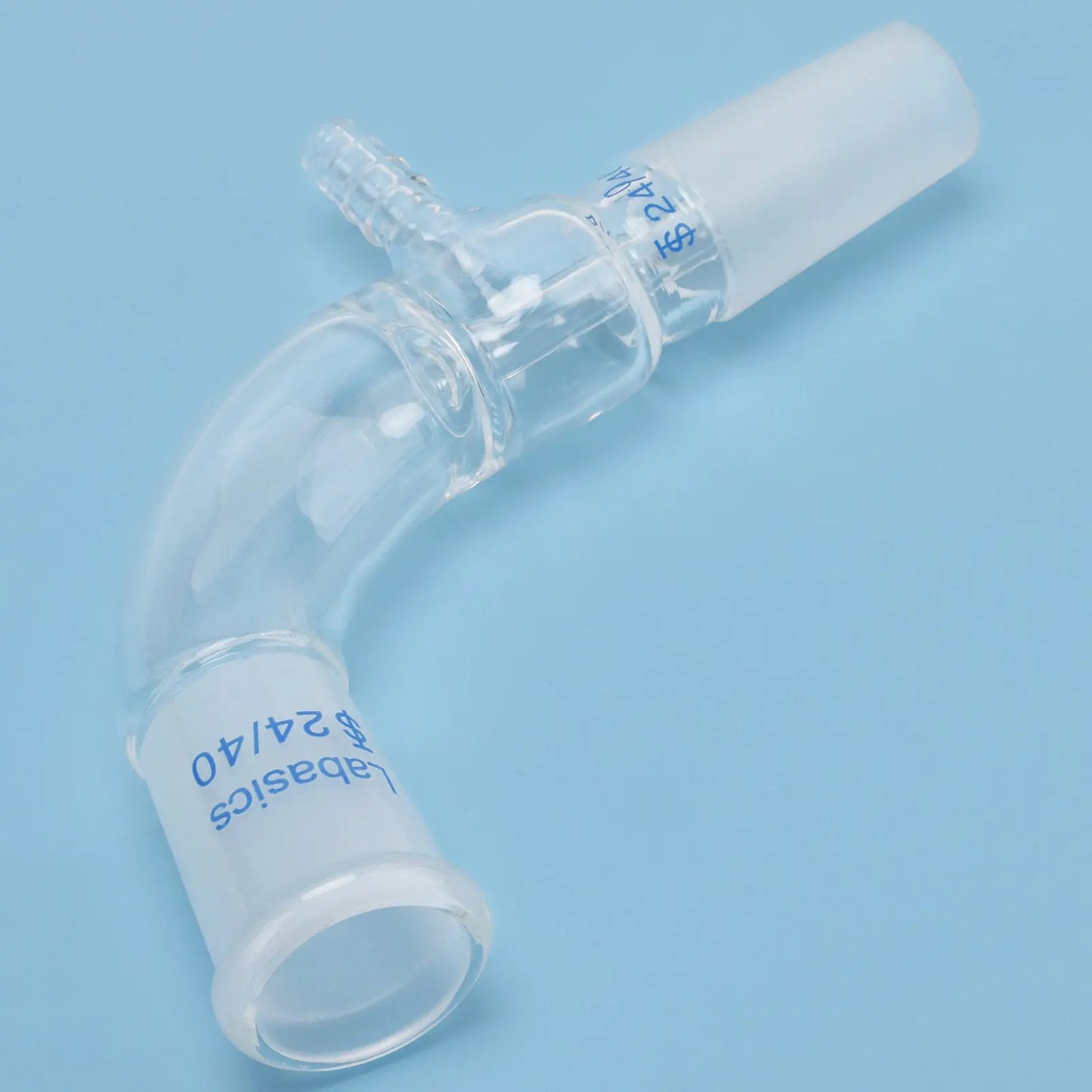 Glass Vacuum Take Off Adapter, 24/40 Joints, 105 Degree Bent Labasics