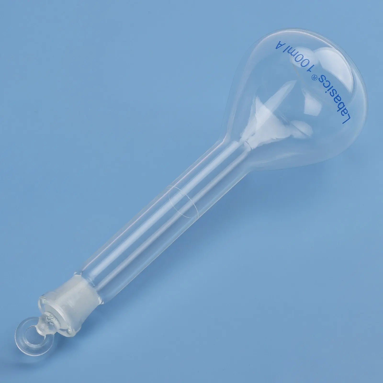 Frosted mouth and clear ground glass stopper of 100 ml glass volumetric flask