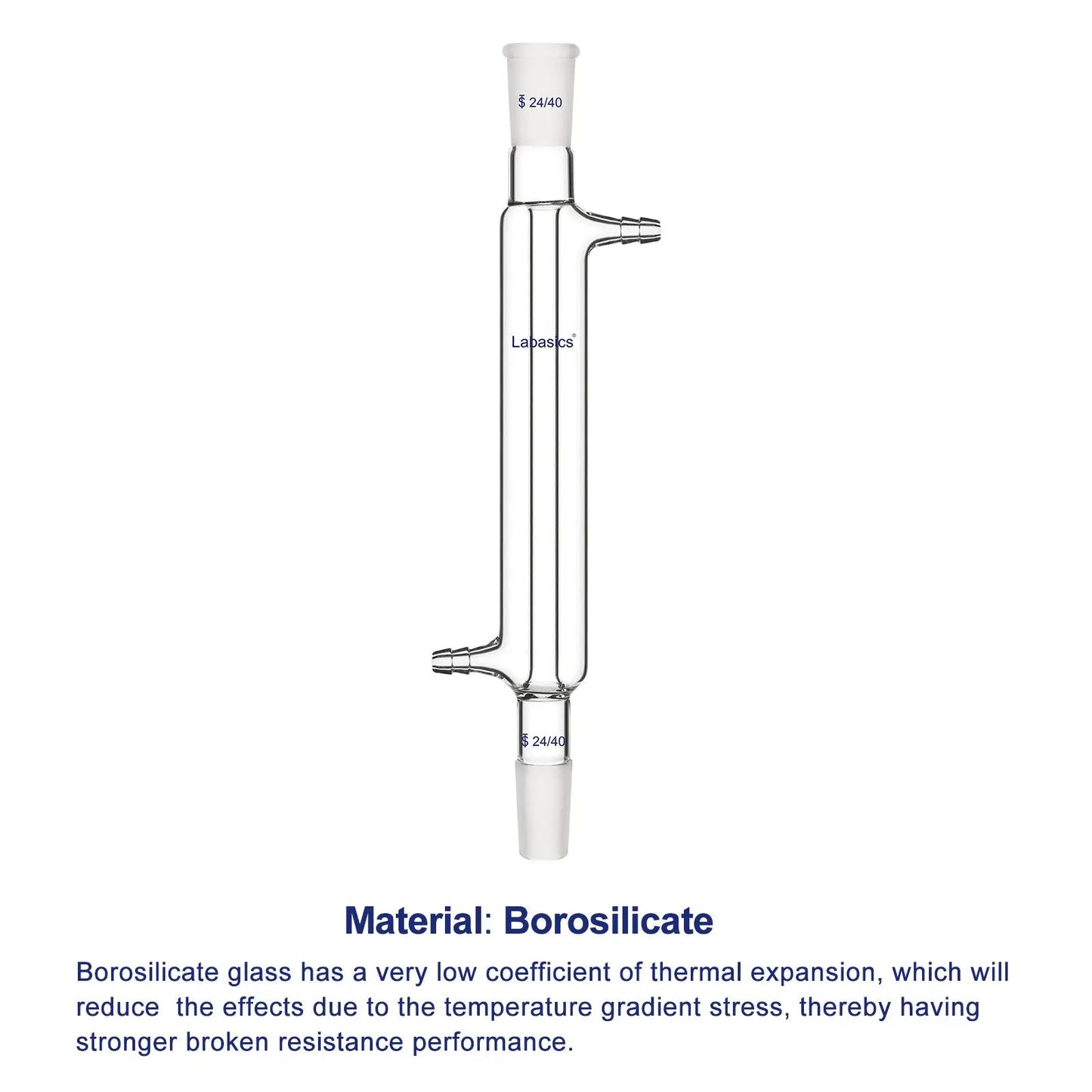 Glass Liebig Condenser, 24/40 Joint Jacket Length Labasics